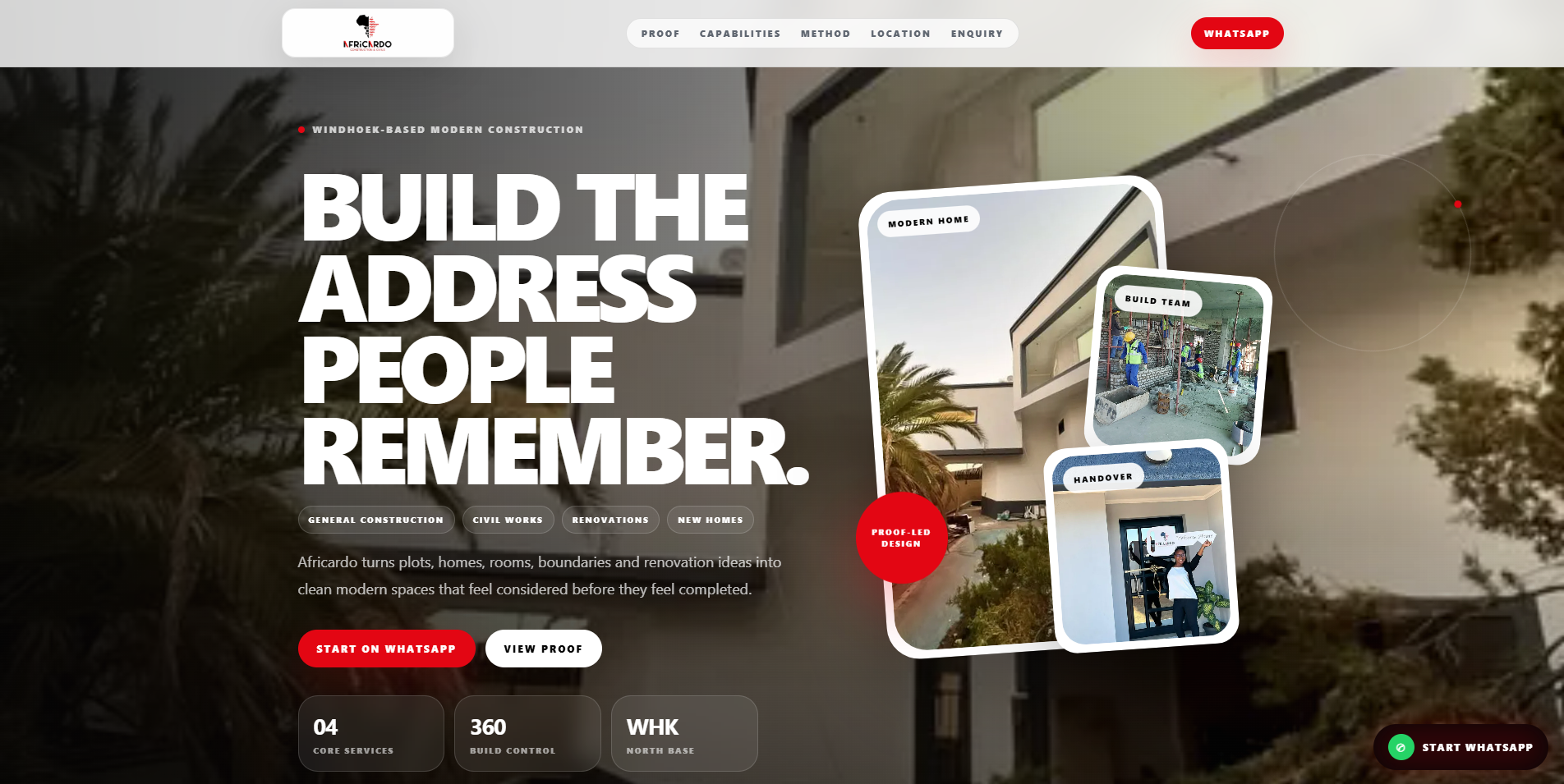 Africardo website preview