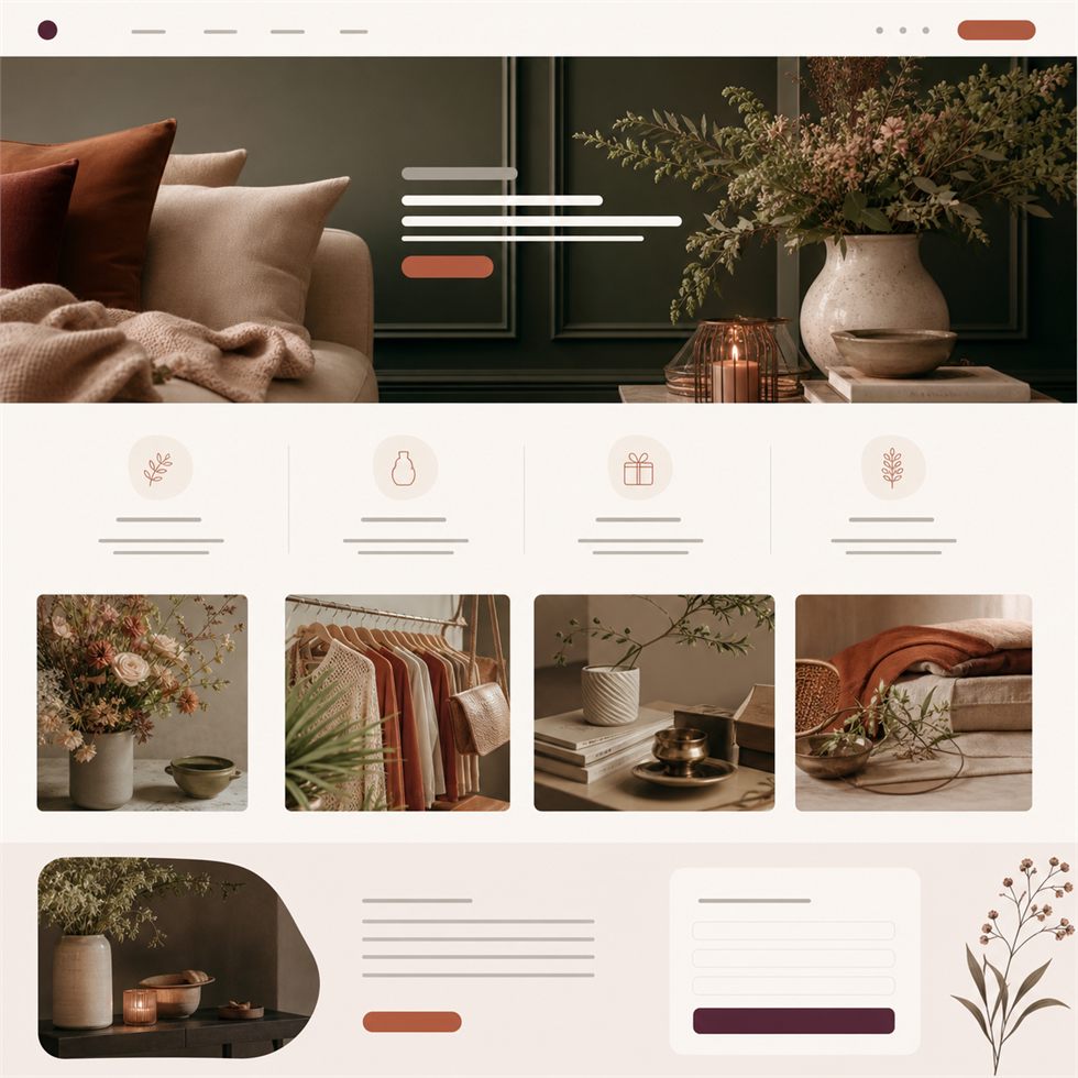 Boutique launch website direction preview